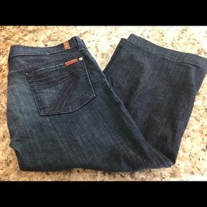 7 For All Mankind Cropped Dojo Jeans Sz 30